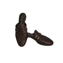 Brighton Ferrara Simona Brown Leather Mule Loafers Women’s 10M 