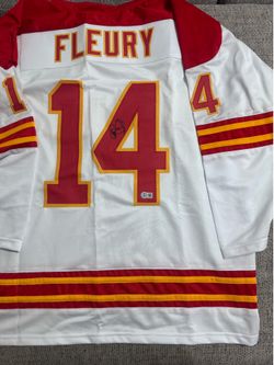 Theoren Fleury Signed Autograph Custom Jersey (Beckett Coa) - Calgary Flames