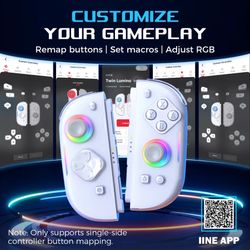 IINE Twin Lumina Wireless Joypad for Switch 2