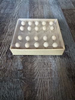 Vintage Wooden Ball Push Pins - Set of 20