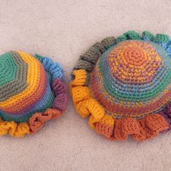 Ruffle Crochet Bucket Hat