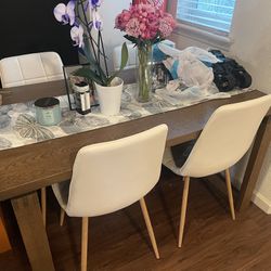 Wooden Table With Chairs Set 