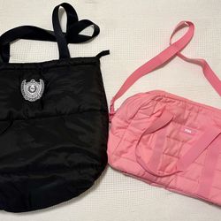 Victoria’s Secret PINK Weekender Duffel Bags in Black & Pink (NEW & UNUSED)