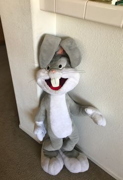 Huge Looney Tunes Bugs Bunny Stuff Toy 34” Tall with Ear 48” Tall - $35