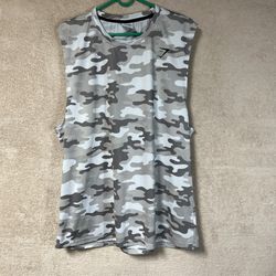 Gymshark Gym Tank Top Shirt Mens XXXL Camo Grey