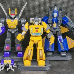 Lot Of 3 Transformers Blokees Galaxy Version 6  (Assembled & Complete)