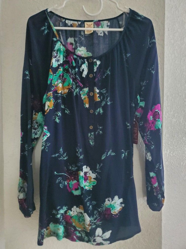New Long-sleeved Pheasant Blouse XXL 