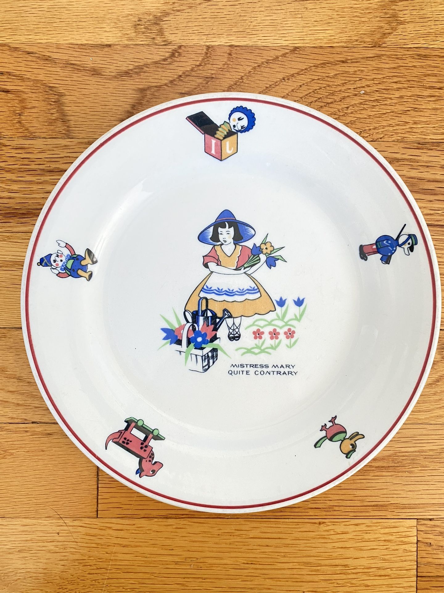 Vintage 1969 Shenango China Child’s Nursery Rhyme Plate Dinnerware