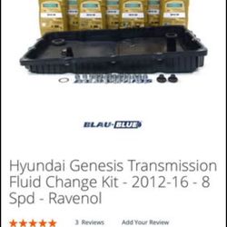 Hyundai Genesis Transmission Fluid Change Kit 