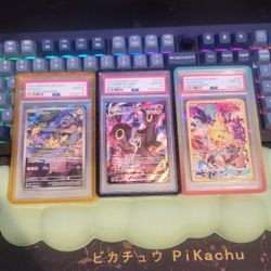 Pikachu 151, Umbreon Vmax Brilliant Stars, Pikachu Crown Zenith Psa 10'zzzzz
