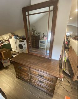 Wood Dresser with mirror
