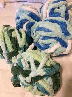 Chunky Chenille Yarn Skeins Lot of 5