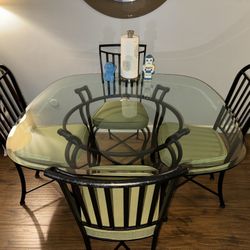 Glass Dining Table Set