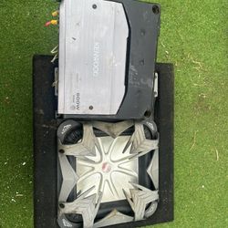 KENWOOD AMP AND KICKER SUB