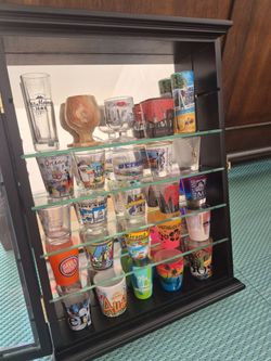Display Case w/ Shot Glasses