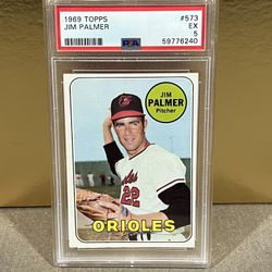 HOF Jim Palmer 1969 Topps Baseball Card 🔥🔥 PSA Graded Excellent!!