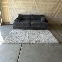 Beautiful Grey Microfiber 2pc Sofa (Delivery Available)