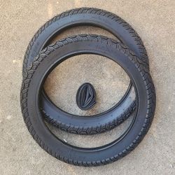 Free 2 Bike Tires 16x2.125 And 1 Tube