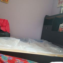 Full size storage bed