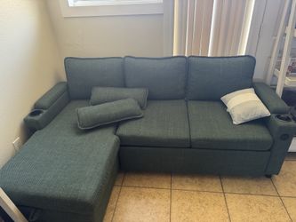 Green Sofa Bed – Like New!