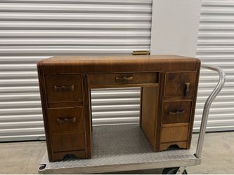 Vintage Art Deco Waterfall Desk
