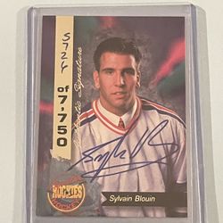 1995 Signature Rookies Signatures #59 Sylvain Blouin Autograph /7750