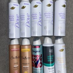 Dove, Degree, & Shea Moisture Whole Body Deodorants 
