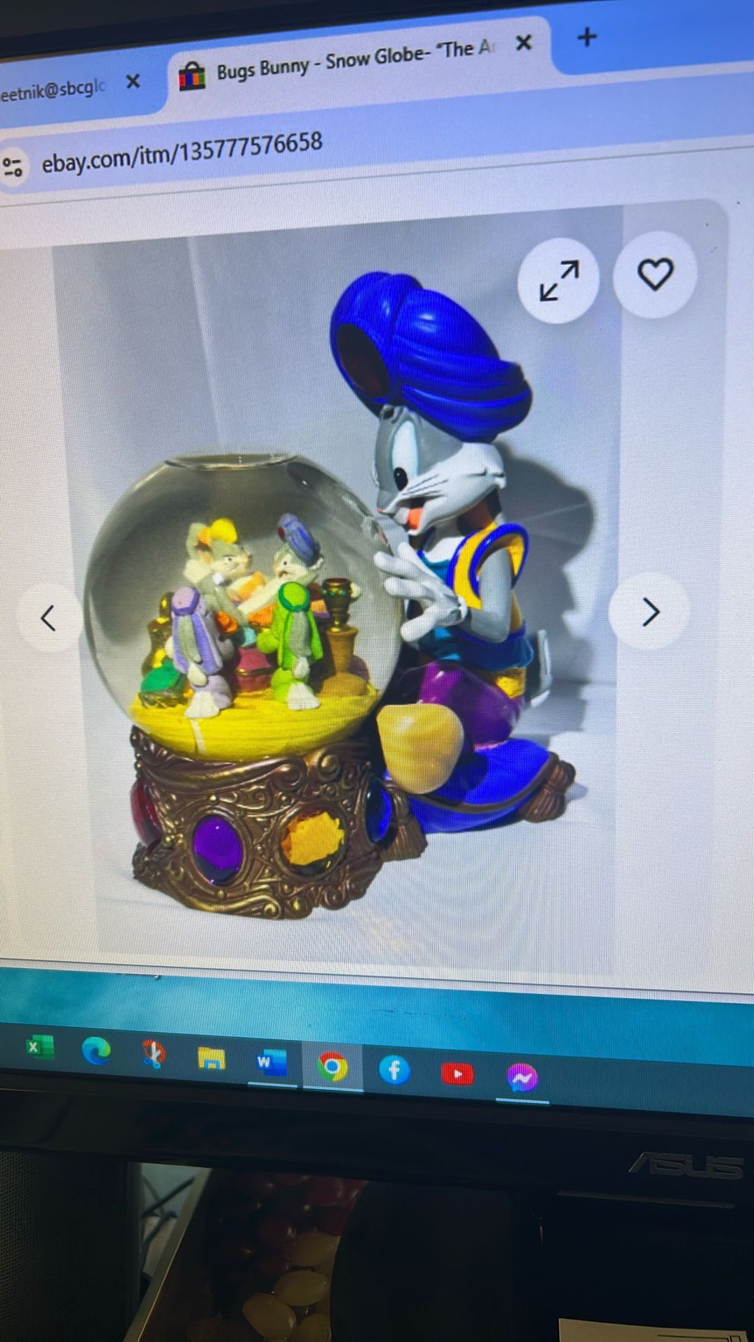 Bugs Bunny “The Amazing Mystical Bugs” Snow Globe W/COA