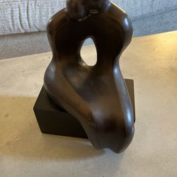 Modern Contemporary Embraced couple on a bench Sculpture 11” 