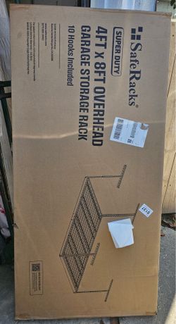 Overhead storage garage rack