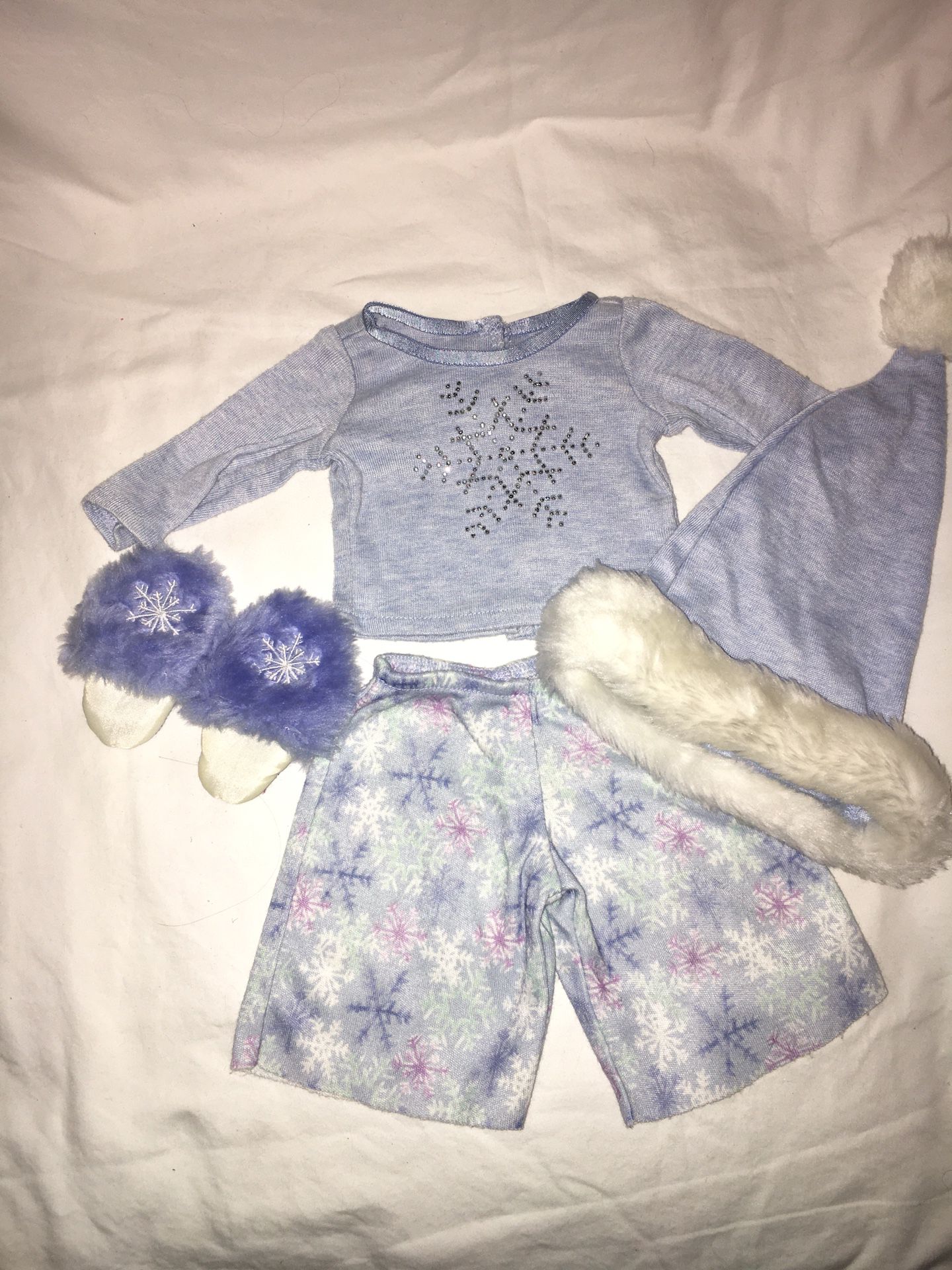 American Girl Doll Snowflake Pajama Set