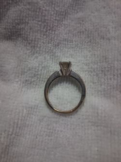 Silver Solitaire Ring with Clear Stone