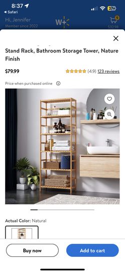 6 Tier Bamboo Bookshelf 