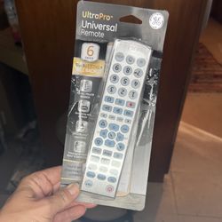 GE Universal Remote Control, 6 Devices, Brushed Silver New In Damaged Package