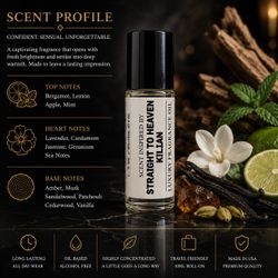 Straight to Heaven Type Luxury Perfume Oil 10ml Roll-On Warm Woody Spicy Long Lasting  Experience a rich, sophisticated fragrance that blends warm spi