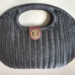 Hobo International  Black Wicker Fun Handbag 