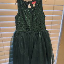 Emerald Girls Party Dress 10/12