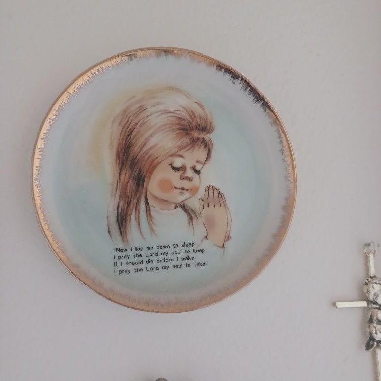 Child Bedtime Prayer 1940's Plate