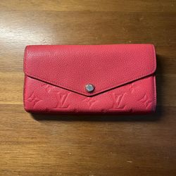 Louis Vuitton pink long wallet
