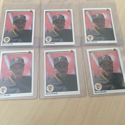 Baseball Cards 1990 Upperdeck Barry Bonds lot of 6