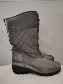 Khombu Waterproof Winter Boots – Women’s Size 9 – Gray Faux Fur