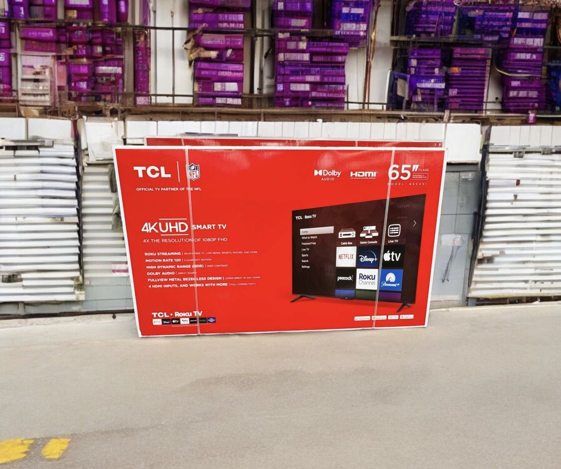 HD191 65” TcL 4k Roku smart led Uhd tv