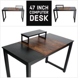 New Computer Desk Table Home Office Laptop Monitor Riser Stand