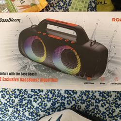 Marca: BassBloom 4.6 4.6 de 5 estrellas (35) BassBloom Roar 1 parlante Bluetooth portátil, sonido potente de 60 W con graves profundos, IPX6 impermeab