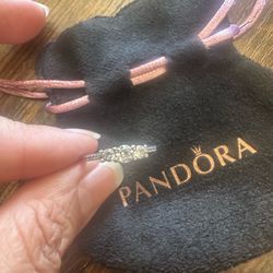 Pandora 925 Sterling Silver w/CZ stones, size 7