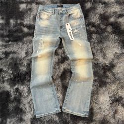 Purple Jeans Size 30 Bottom Flared 