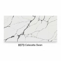 ✨ 8373 Calacatta Swan Prefab Quartz Countertops ✨