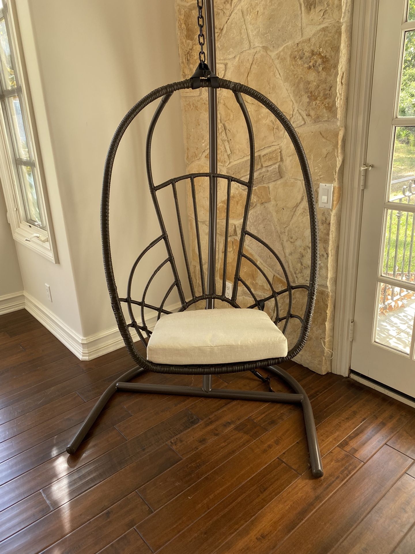 Metal Brown Hanging Chairs (2)