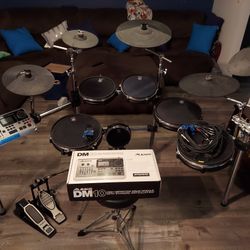 Alesis DM10X Mesh Converted electronic drumset w/add ons