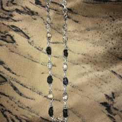 Moldavite And Herkimer Diamond Necklace